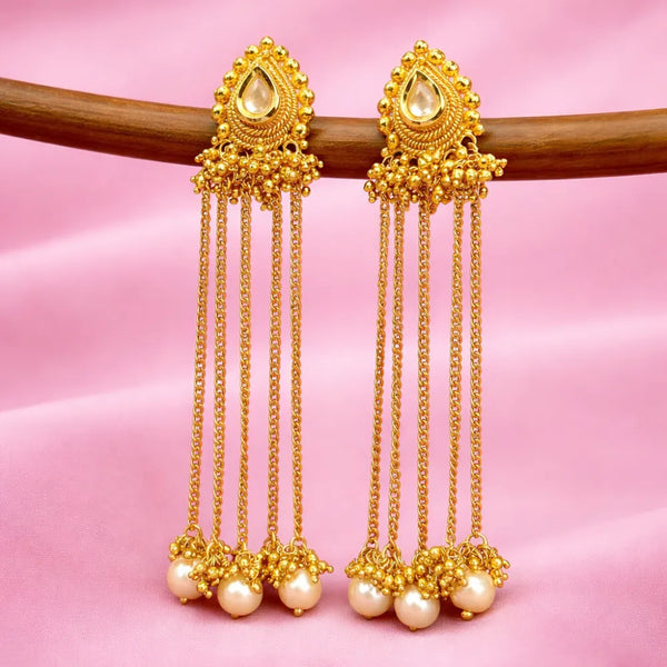 Pearl Chain Tassel Anti-Tarnish Earring