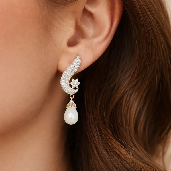 Pearl Drop Anti-Tarnish Earrings