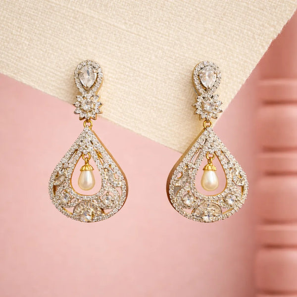 Pearl Teardrop Anti-Tarnish Earrings