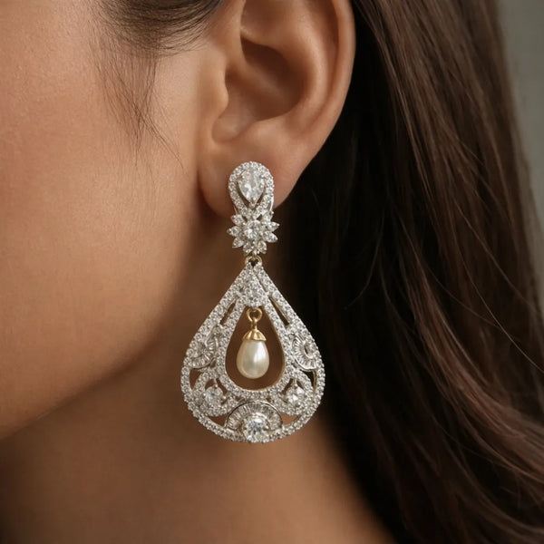 Pearl Teardrop Anti-Tarnish Earrings