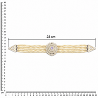 Pearl Medallion 925 Silver Choker for Women by Frolic Jewels