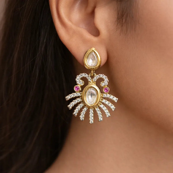 Royal Crystal Fan Earrings