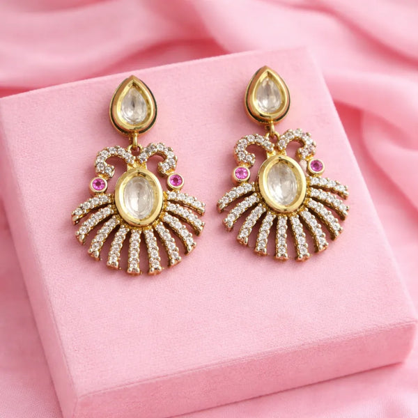 Royal Crystal Fan Earrings