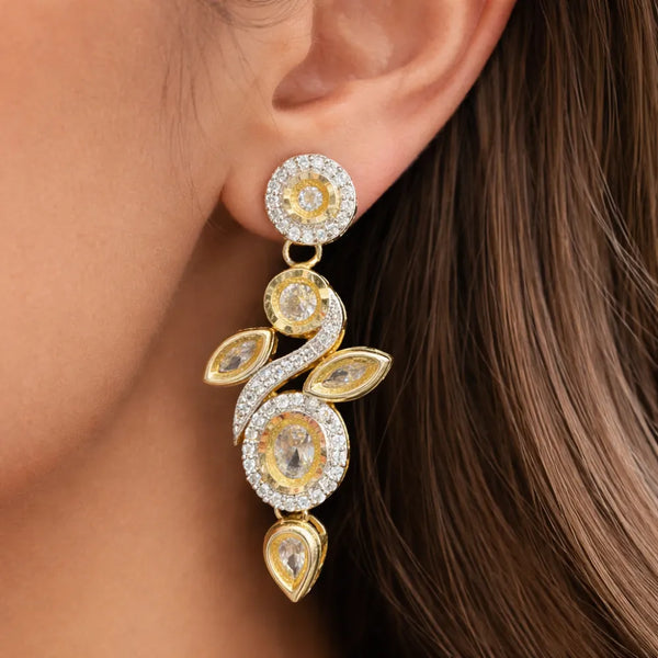 Royal Crystal Vine Earrings