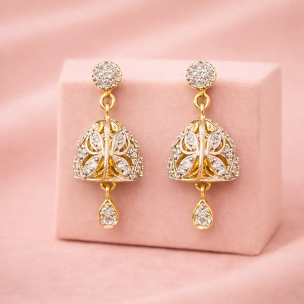 Royal Floral Dome Anti-Tarnish Drop Earrings