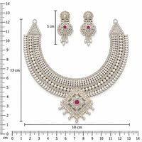 Royal Heritage 925 Silver Necklace Set for Women by Frolic Jewels