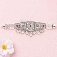 Royal Ruby 925 Silver Choker for Women by Frolic Jewels