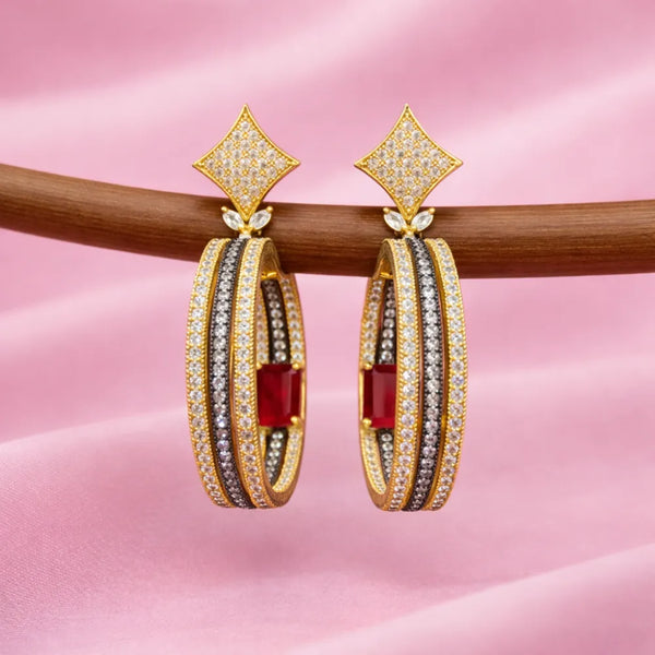 Ruby Halo Anti-Tarnish Earrings