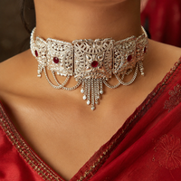 Ruby Pearl 925 Silver Choker for Women by Frolic Jewels
