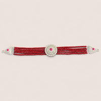Ruby Red 925 Silver Choker for Women by Frolic Jewels
