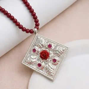 Ruby Rose Silver Pendant