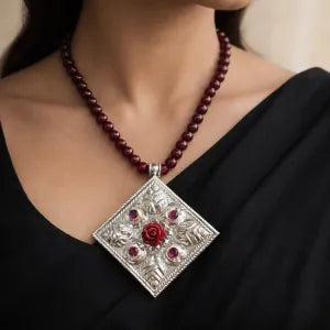 Ruby Rose Silver Pendant