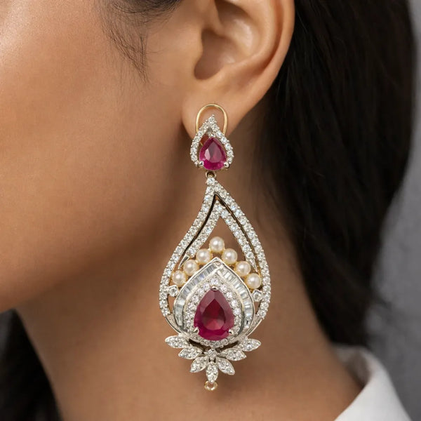 Ruby Teardrop Luxe Anti-Tarnish Earrings