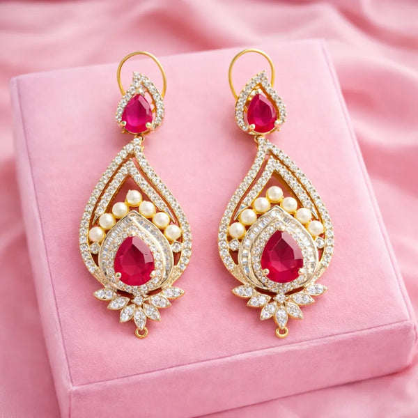 Ruby Teardrop Luxe Anti-Tarnish Earrings