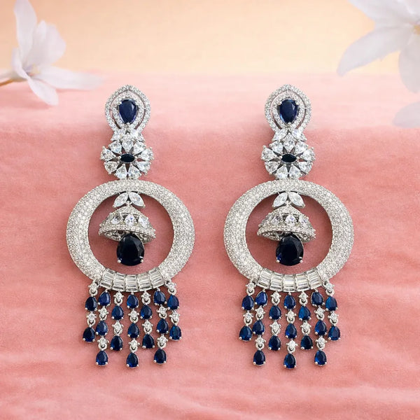 Sapphire Glow Anti-Tarnish Earrings
