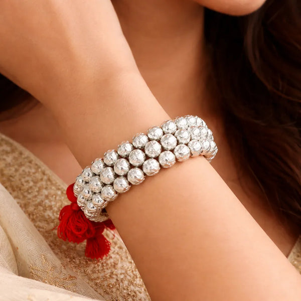 925 Silver Beaded Traditional Pounchi