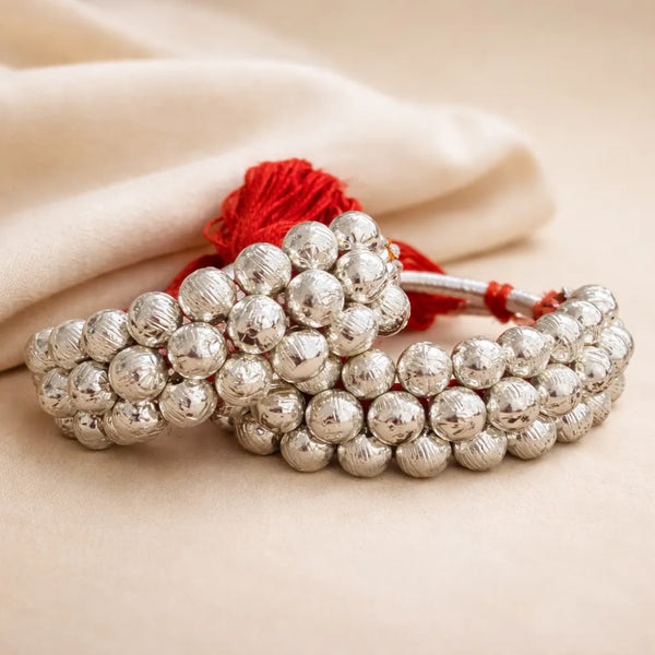925 Silver Beaded Traditional Pounchi