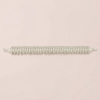 Silver Crystal Pearl Guluband for Women by Frolic Jewels