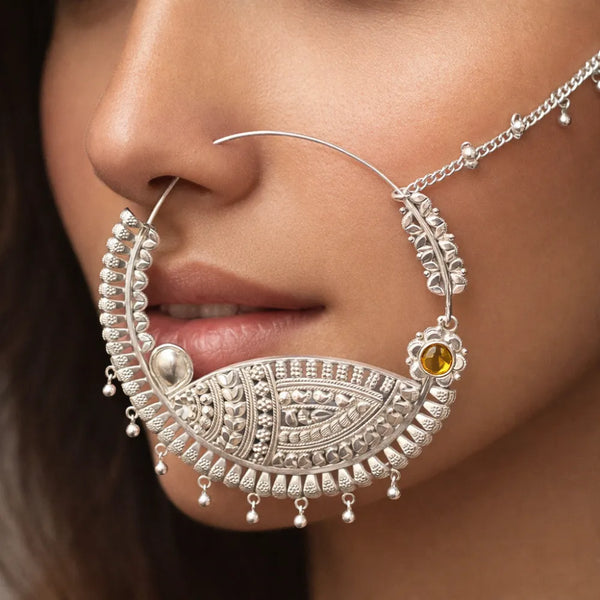 925 Silver Dual Stone Bridal Nath