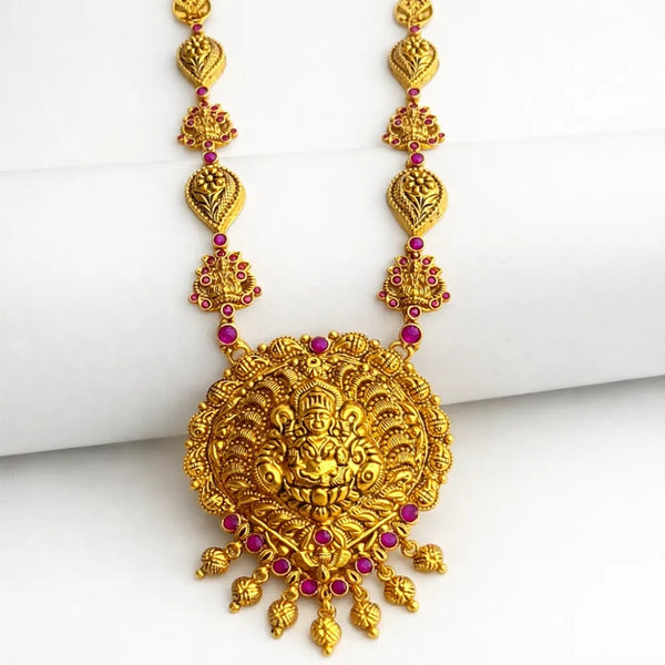 925 Silver Gold plated Lakshmi Pendant Haar