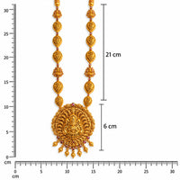 Silver Gold-Polish Lakshmi Pendant Haar for Women Frolic Jewels