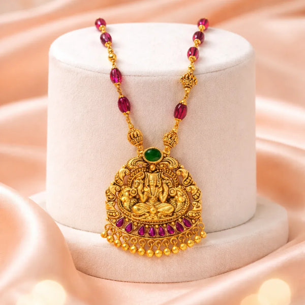 925 Silver Gold plated Temple Pendant Chain