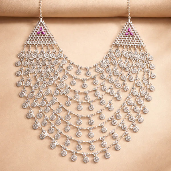 925 Silver Multi-Layer Ghungroo Necklace