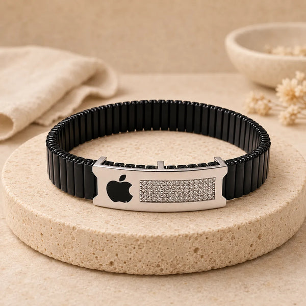 Tech Icon Crystal Silver Bracelet Rakhi