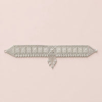 Traditional Floral Silver Guluband for Women by Frolic Jewels