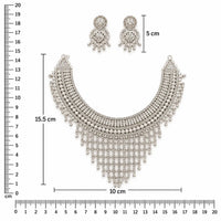 Traditional Heritage 925 Silver Necklace Set for Women by Frolic Jewels