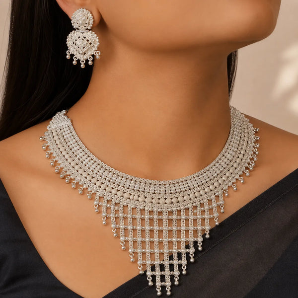 Traditional Heritage 925 Silver Necklace Set