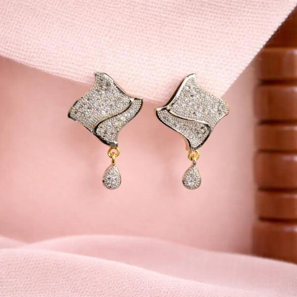Wave Crystal Drop Earrings