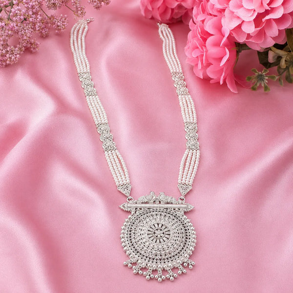 Royal Pearl Silver Mangalsutra